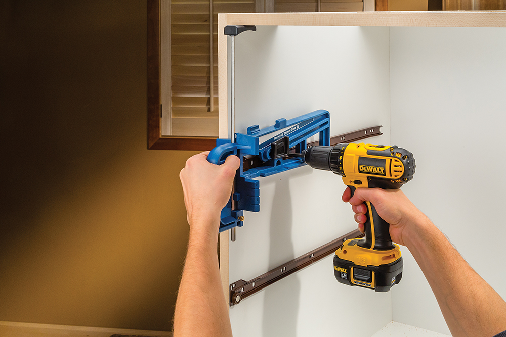 New Rockler Jig Simplifies Drawer Slide Installations